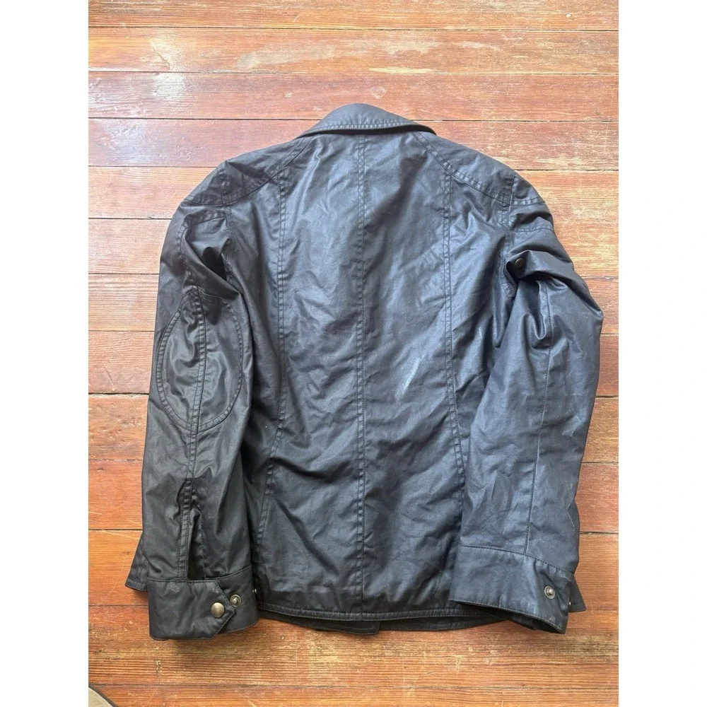 Belstaff Women's Trialmaster Waxed Cotton Jacket Size 40 Black